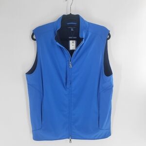 Men's Peter‎ Millar Crown Crafted Stealth M Vest Blue Wool MF19EZ501 $265